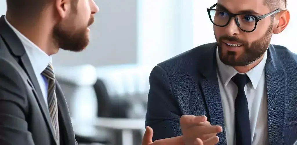 a salesperson consulting with a customer