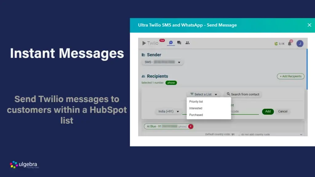 hubspot twilio